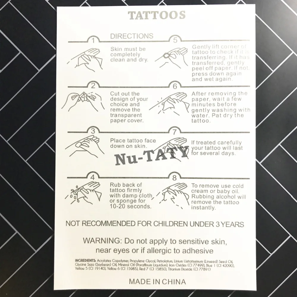 Nu-TATY 120PCS/sok Arany stílus Ideiglenes 3D Smink Tetoválás, Henna Tatuagem Body Art Tattoo Flash Matrica Fürdőruha Smink Eszköz Kép 5