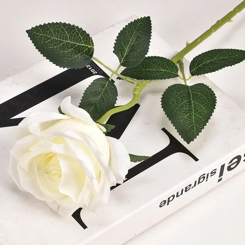 50cm Egyetlen Mesterséges Rose Selyem Virág, Valentin-Napi Ajándék, Esküvő-Home Hotel Asztal Dekoráció Hamis Virág Rózsa Csokor Olcsó Kép 5