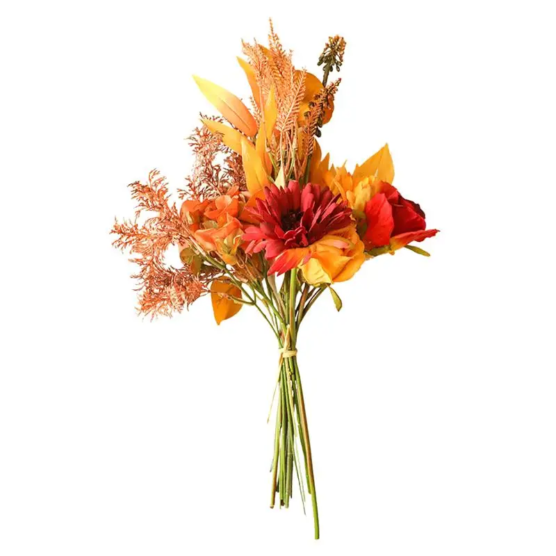 Őszi Csokor Utánzat Virág Mesterséges Virág, Növény, a Hálaadás Napja Mesterséges Szárított Virág Haza Esküvői Dekoráció Kép 5