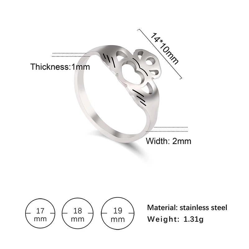 Unift Hercegnő Korona Szív Gyűrű A Nők Mese A Szerelem Ujja Gyűrűk Romantikus Pár Ékszer Eljegyzési Ajándék, Esküvői Zenekar Kép 5