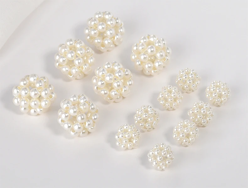 Új megérkezett 30db/sok gyöngyök dekoráció 12mm 20mm kézzel készített 3D golyók, gyöngyök diy ékszer fülbevaló/nyaklánc/karkötő medál tartozék Kép 5
