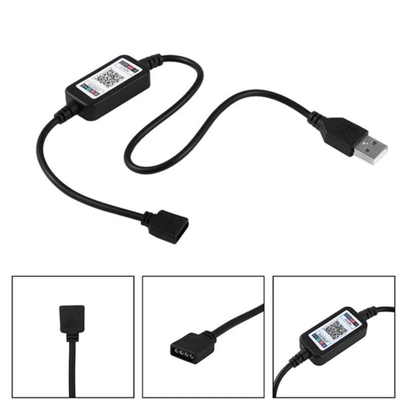 Mini Vezeték nélküli 5-24V Okos Telefon Vezérlő RGB LED Szalag Lámpa Vezérlő, USB Kábel, Bluetooth 4.0 Android IOS Kép 5