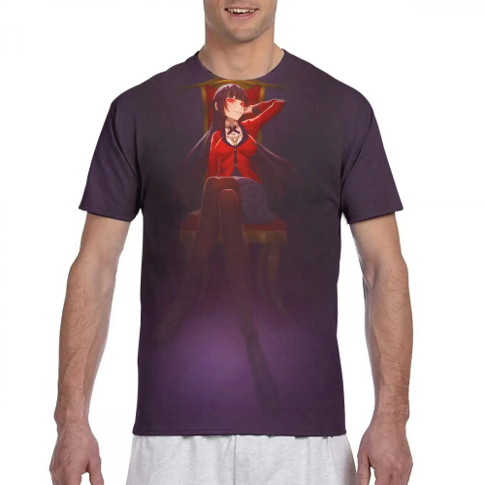2020-ra az új kakegurui túlméretezett póló művészeti női/férfi felső póló kakegurui ábra fiúk/lányok póló Kép 5