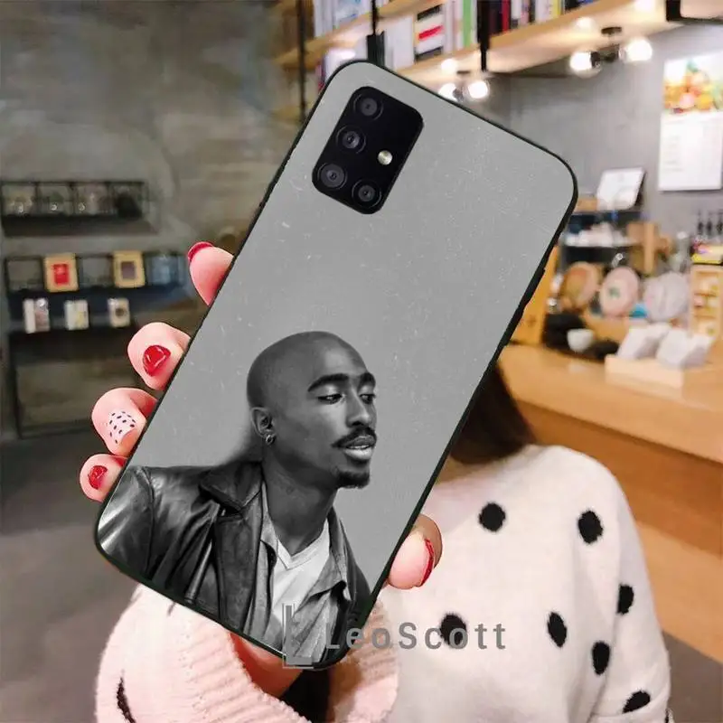 Tupac 2Pac Amaru Shakur Telefon tok Samsung A40 A50 a51-es A71 A20E A20S S8 S9 S10 S20 Plusz megjegyzés 20 ultra 4G 5G Kép 5