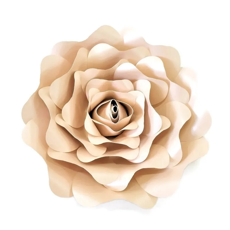 Hatalmas Papír Virágok Nagy Rose Esküvői Virág Fal Hátterekkel, Dekoráció, Gyerekszoba Fali Dekor Fleur Artificielle Mariage Boda Rosa Flore Kép 5