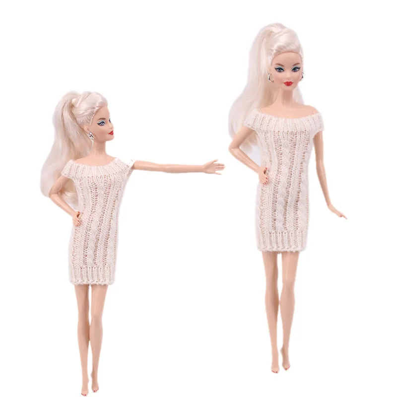 Tiszta Színű Pulóver, Alkalmi Otthoni Viselet Derék Kötést Design Kézzel Készített Barbie Ruhák, Kiegészítők 11 Inch 26-28 Cm-Es Barbie Baba Kép 5