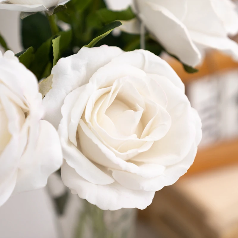 5db Gyönyörű Selyem Mesterséges Rózsa Esküvői Haza Asztal Dekoráció Hosszú Csokor Gondoskodjon Hamis Növények Valentin Napi Ajándék Kép 5