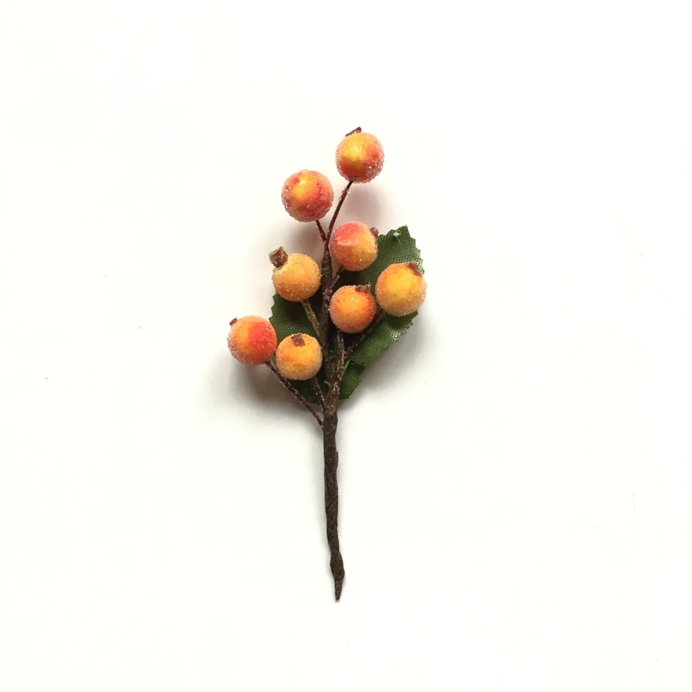 8db/csomag hamis berry Növény, Virág mesterséges Stamen Bogyók Csomag DIY Karácsonyi Esküvő Ajándék Doboz Koszorú Dekoráció Kép 5