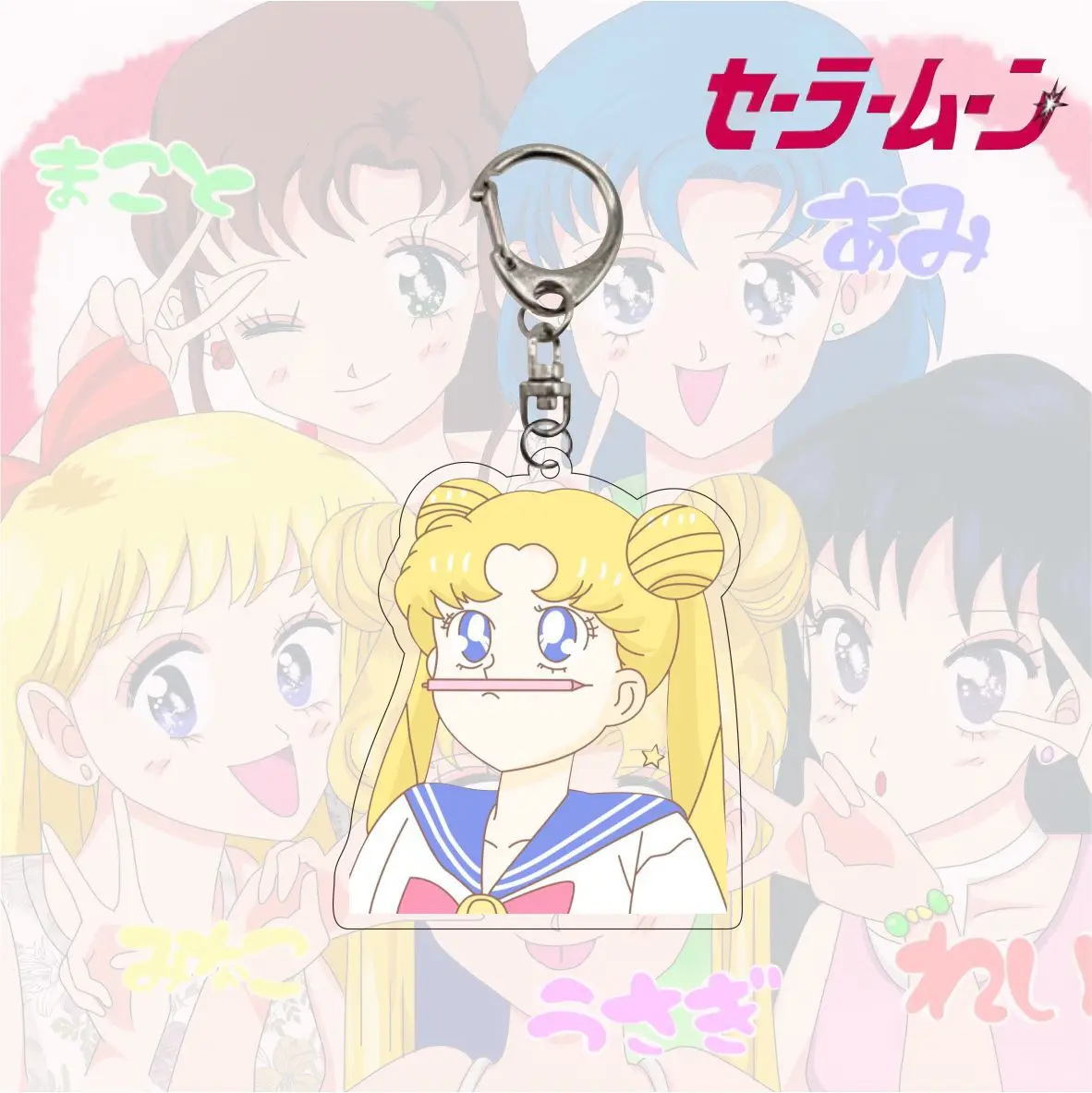 Japán Anime Gyönyörű Lány Kulcstartó Figurák Cosplay Akril kulcstartó Gyűrű Autós Kulcstartó keychains Kiegészítők, Bizsu Nő Ajándékok Kép 5