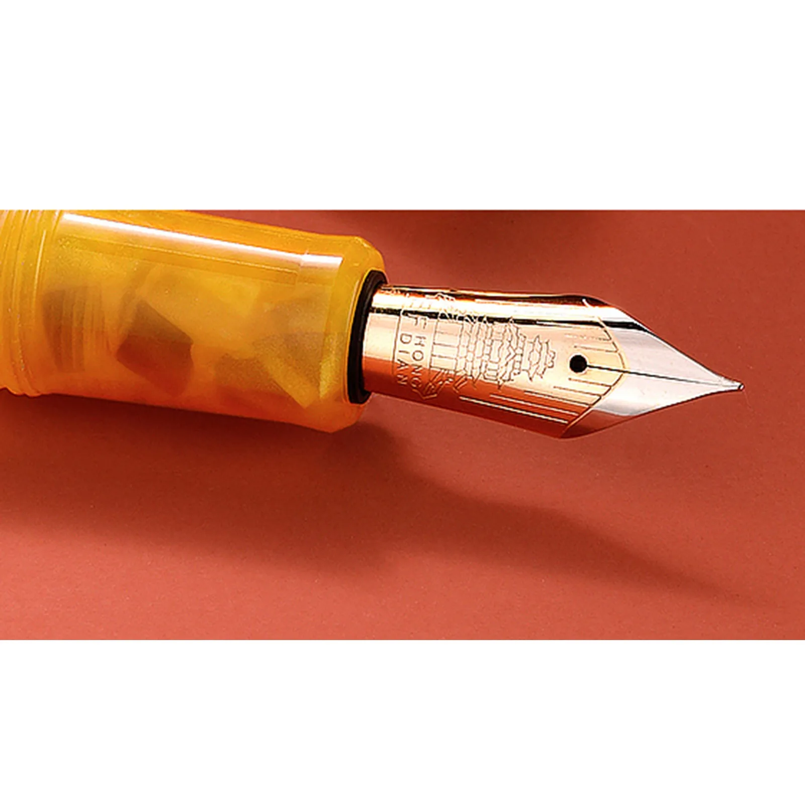 Hongdian N1S töltőtollat, dugattyús akril gyanta toll kalligráfia kitűnő tanuló üzleti, irodai ajándék retró tollak 0.5 mm-es EF nib Kép 5