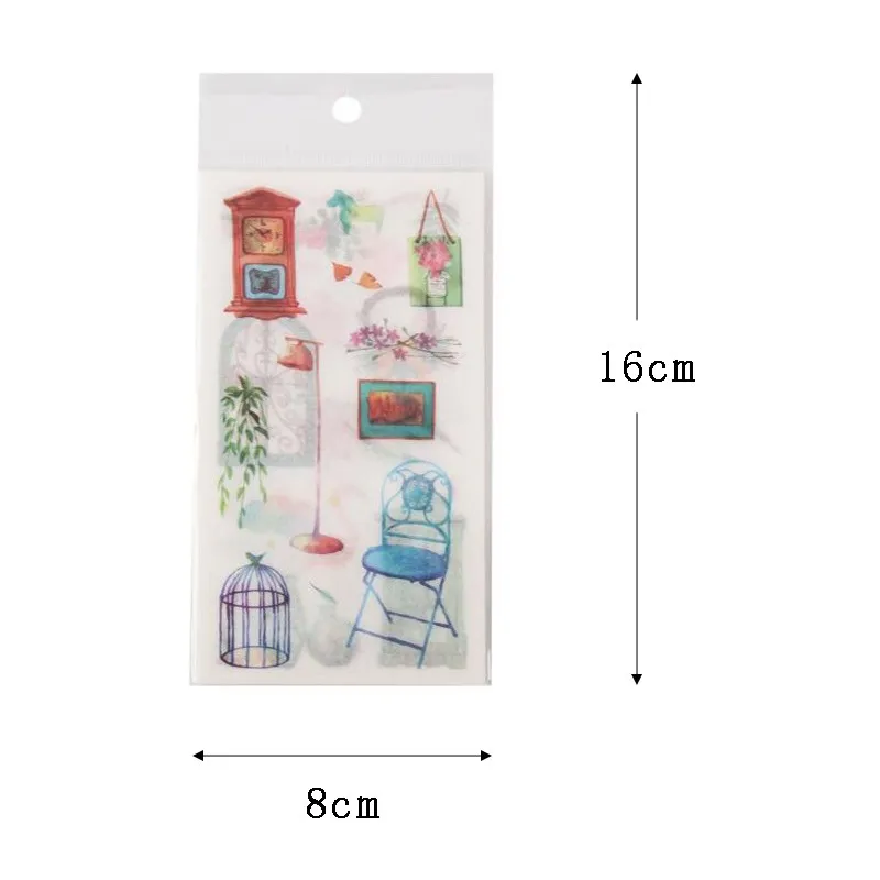 6sheet Per Csomag, PVC, Átlátszó Matrica Gyönyörű Pillangó Kreatív Dekoráció Album Vékony Gyermek Hálószoba, Dekorációs Matrica Kép 5