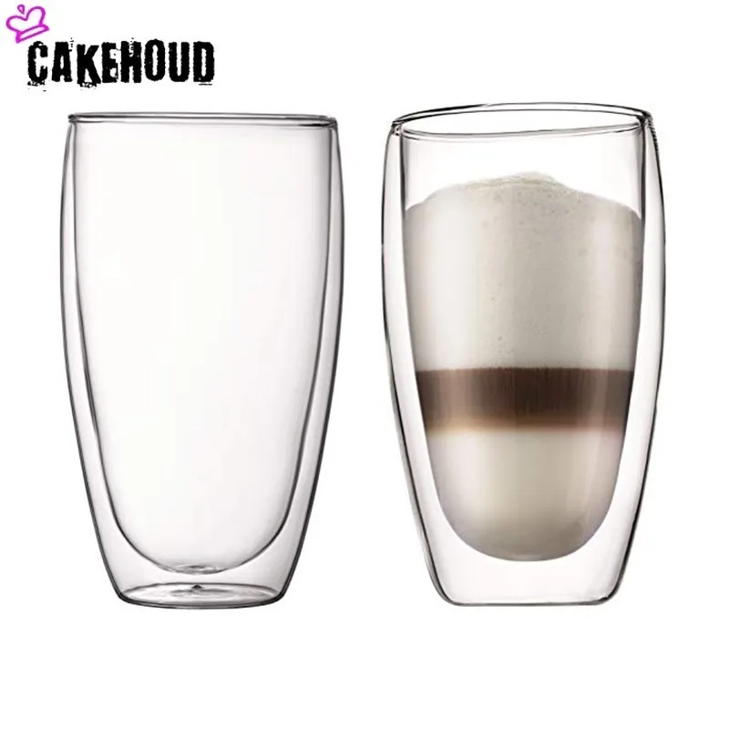 CAKEHOUD Double-layer hőálló Latte, Kávé, Pohár, Átlátszó Üveg, Dupla rétegű Szigetelés Csésze Tejeskávé, Tej, Sör, Narancslevet Kép 5