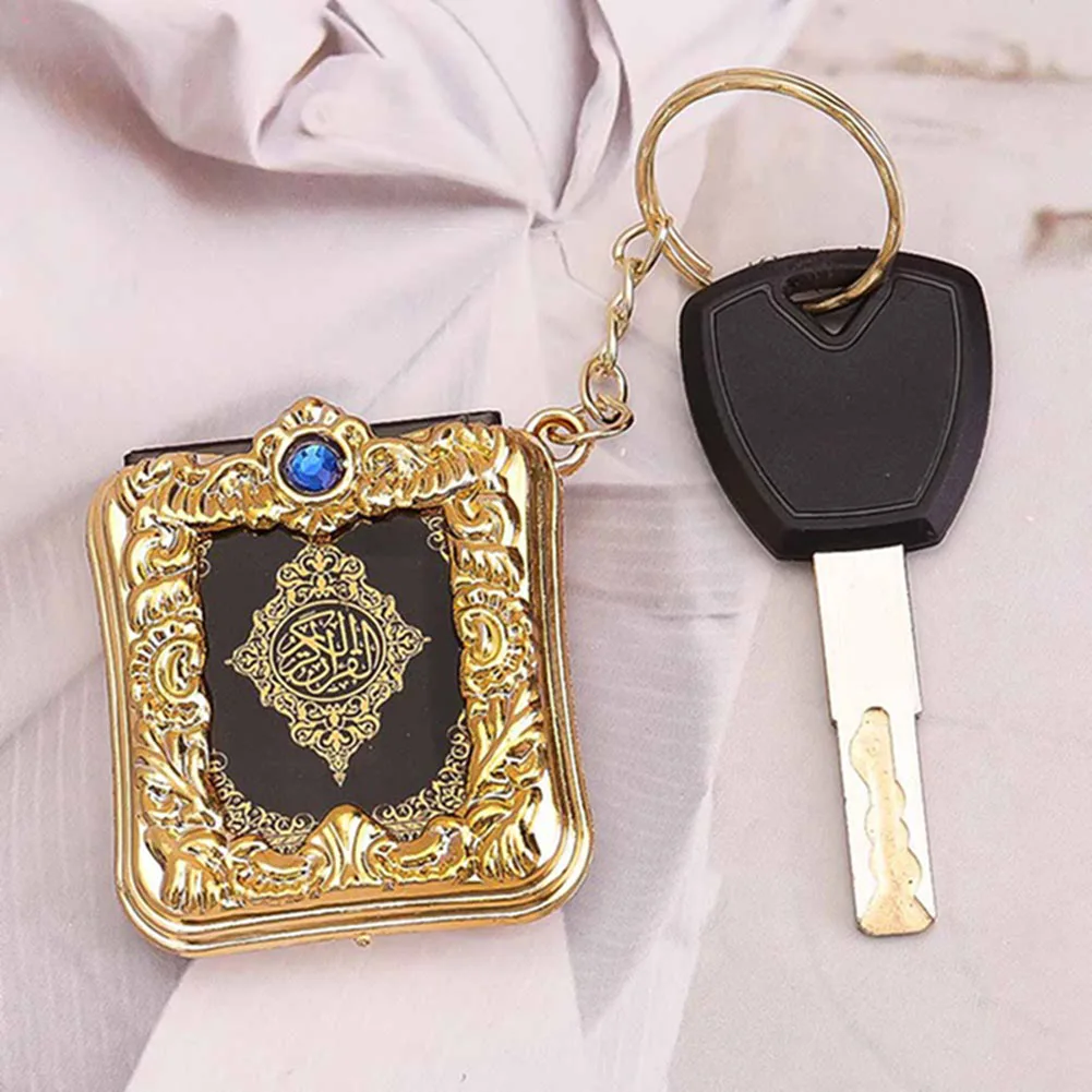 Muszlim Iszlám Mini Medál Keychains Kulcs Csörög A Korán Bárka Korán Könyv Igazi Papír Tudja Olvasni A Kis Vallási Ékszerek Kép 5