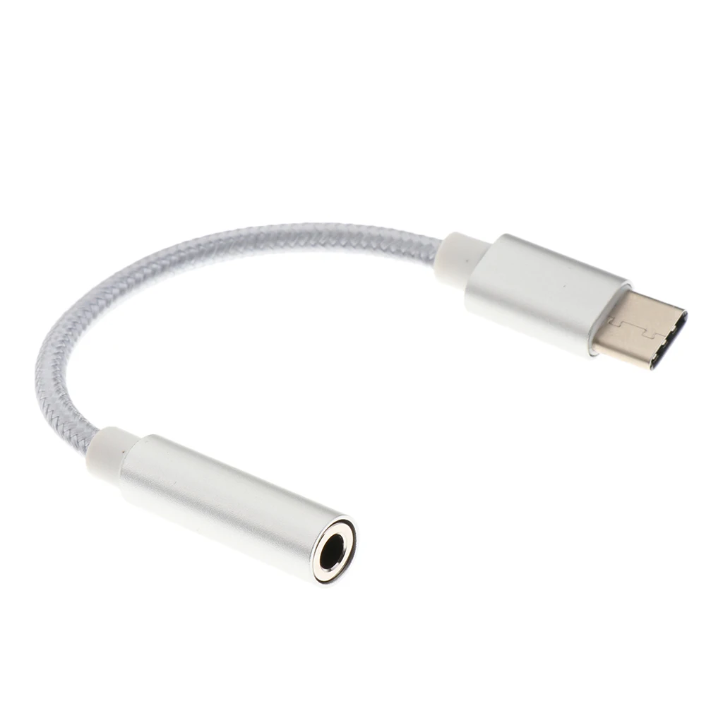 3 Db USB-C C Típus 3,5 Mm-es Fejhallgató Jack Fülhallgató Adapter Audio Kábel Ezüst Kép 5
