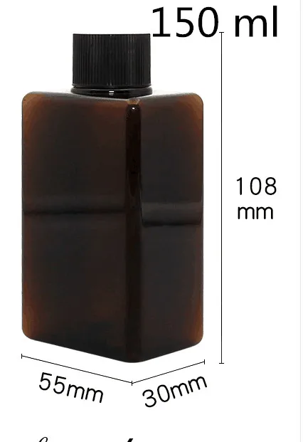 30 DB Ingyenes Szállítás 150 ml Üres Négyzet Üveg Kozmetikai Sampon Víz Új Stílus Hasznosítható csomagolóeszköz Kép 5