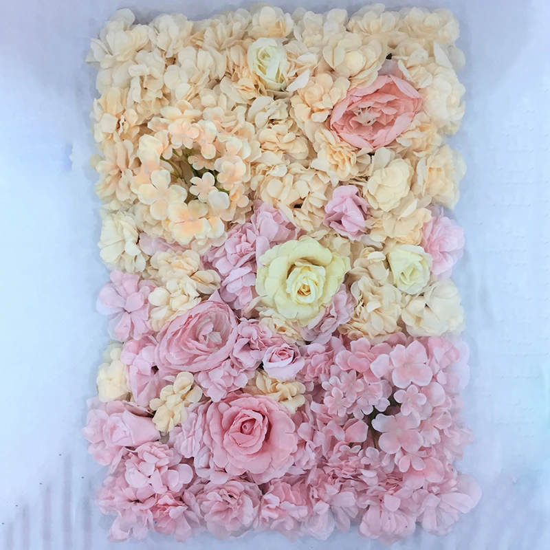60x40cm művirágok DIY Esküvői Dekoráció Virág Fal Panelek Selyem Rózsa Virág Lila Romantikus Esküvői Háttér Kép 5