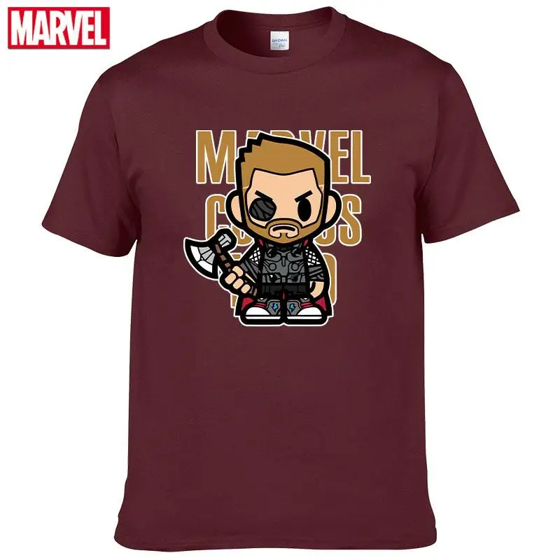 A Marvel A Bosszúállók Thor póló, Kényelmes, jól Szellőző, 100% pamut Divat ruhák tizenéves Nyári Felsők férfi póló #143 Kép 5