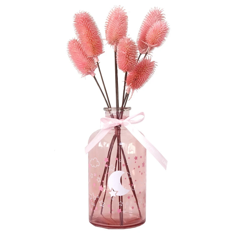Rózsaszín Szoba Decor Mesterséges Levelek Tartósított Növény, Száraz Virág,Ajándék Aranyos Esztétikai Hálószoba Deco Diy Ház Kézműves Fél Decoracao Kép 5