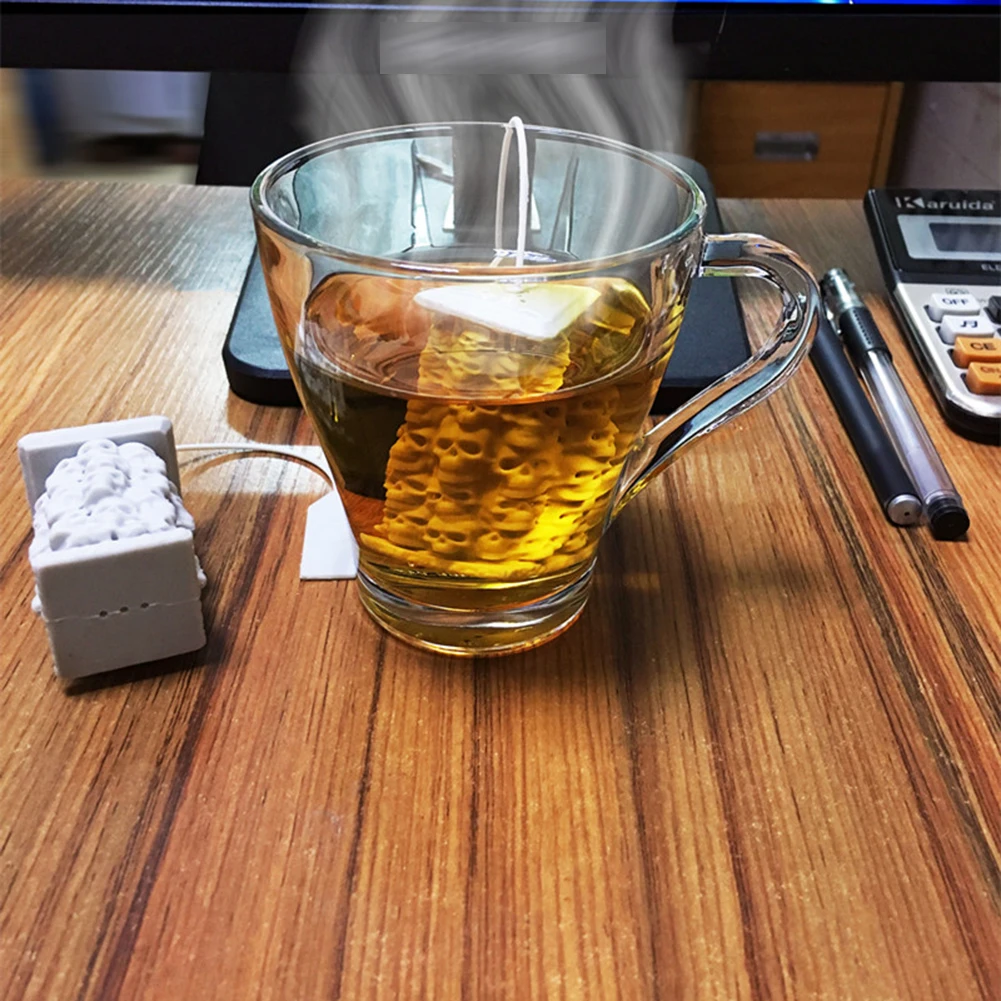Koponya Torony Tea Készítő Élelmiszeripari Szilikagél Tea Filter Tea Filter Tea Táska Szett Élelmiszeripari Minőségű Szilikon Anyag Könnyen Clea Kép 5