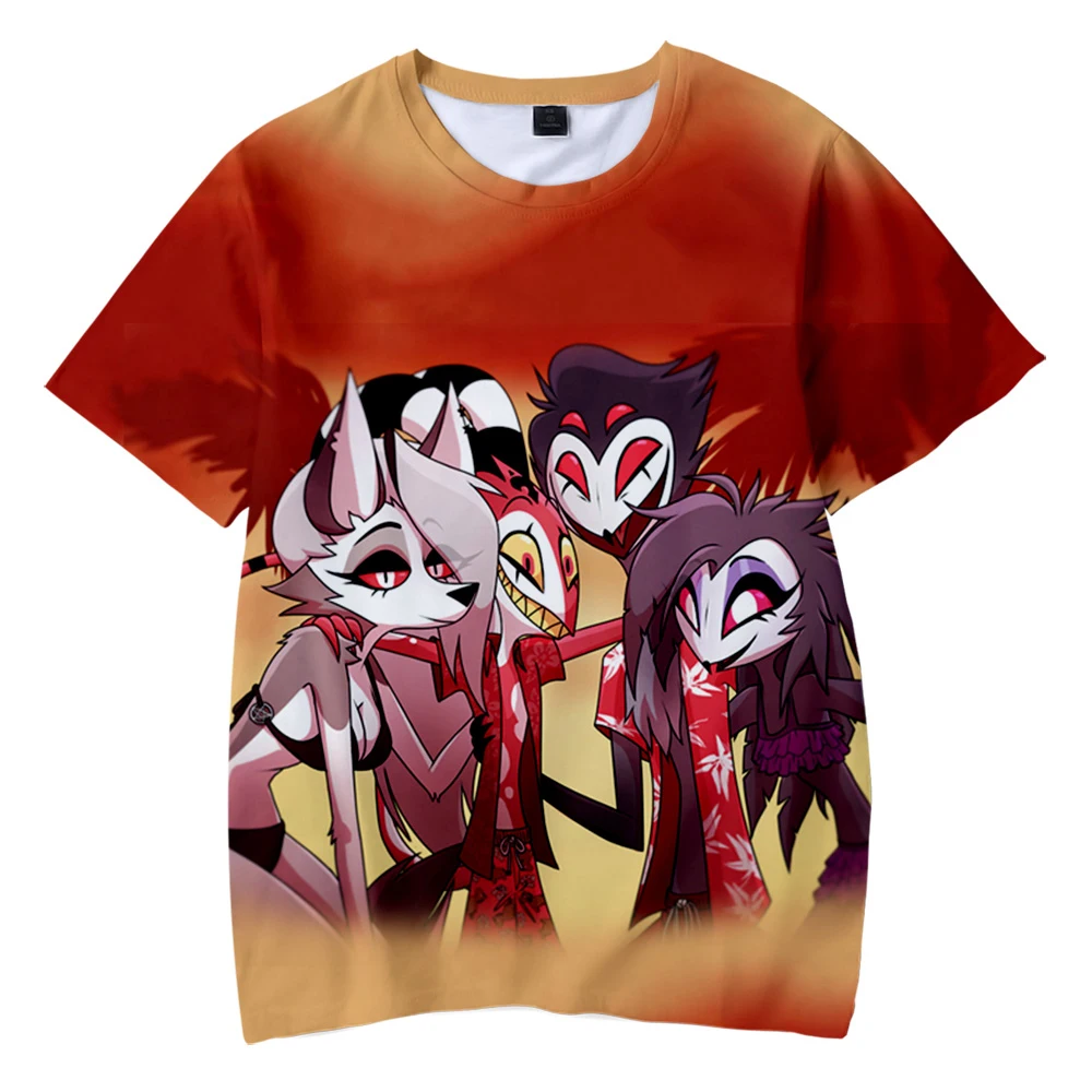 Pokoli Főnök Tshirt 3D-s O Nyakú Nők Férfiak Tshirt Nyári Rövid Ujjú Harajuku Streetwear 2021 Amerikai Anime Ruha a Plus Size Kép 5