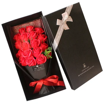 1 Doboz Szappan Rózsa Csokor, Ajándék Doboz Szappant Dekoratív Virág Csokor Jelen 1