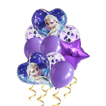 1 állítsa a Disney Hercegnő Rajzfilm Alumínium Ballon Születésnapját a Gyermekek Flitterekkel Latex Léggömb Dekoráció Szoba Fal Party 2