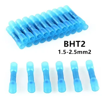 10db BHT2 16-14 Átlátszó kék Hő Pszichiáter Elektromos Fenék Csatlakozók Megtörhet, Drót, Kábel-Terminálok átlátszó kék 1.5-2.5mm2