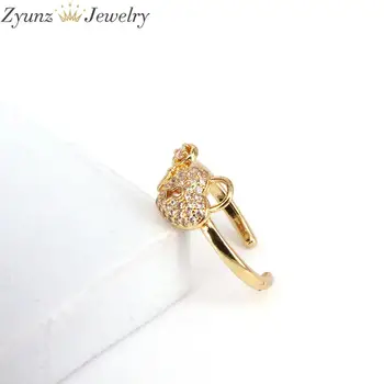 10DB, Csehország Arany színű Szív Kígyó Gyűrű Esküvői Micro Egyengetni Gyűrű A Nők koreai Stílus Geometriai Gyűrű Ékszer 2