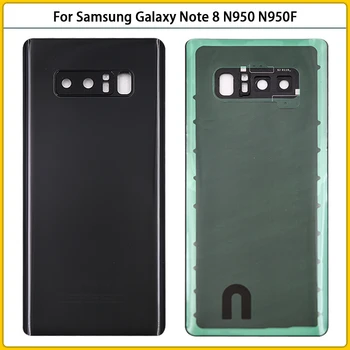 10DB Samsung Galaxy Note 8 N950 N950F Akkumulátor hátlap Hátsó Ajtó 3D-s Üveg Panel Note8 Ház Esetben a Kamera Lencséje Cserélje ki 2