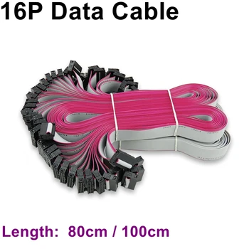 10db/sok 100cm hossz 80cm szalag kábel 16p 2.54 mm-es Pályán Hosszabbítás szürke 1 méter hosszú Lapos kábel /adatok vezeték LED-képernyőn jel