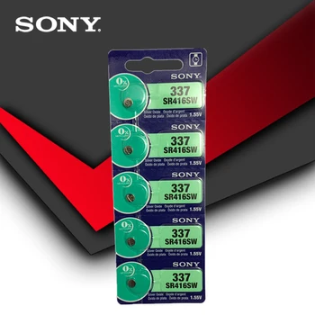 10db Sony 100% Eredeti 337 SR416SW 1.55 V Ezüst-Oxid Óra Akkumulátor SR416SW 337 Gomb, gombelem JAPÁNBAN KÉSZÜLT 2