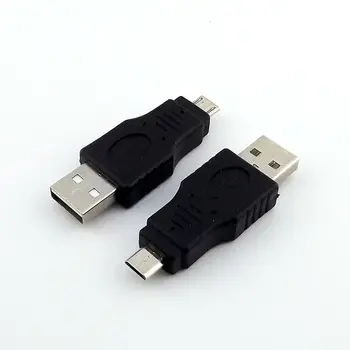 10db USB 2.0 EGY Férfi Csatlakozó Micro-USB-B 5 Tűs Adapter Átalakító Csatlakozó M/M 2