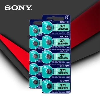 10pc Sony 100% Eredeti 371 SR920SW 920 1.55 V Nézni Akkumulátor SR920SW 371 Gomb, gombelem JAPÁNBAN KÉSZÜLT
