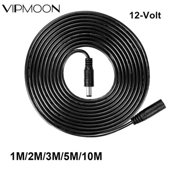 12V-os Hosszabbító Kábel 5.5*2.1 mm-es Férfi Nő hálózati Kábel 1M 2M 3M 5M-10M DC Csatlakozó LED Szalag Lámpa Adapter CCTV Kamera