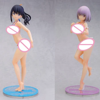 15cm Rikka Takarada Akane Shinjo Anime figurát PVC Fürdőruha Rövid Lila Haj Álló Testtartás Gyűjtemények Modell, Játék, Ajándék 1