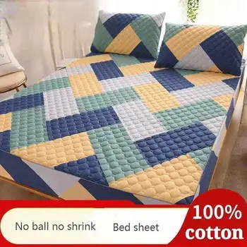 19 Színű, 100% pamut lepedő, vastag steppelt matracot borító, magas minőségű, ágytakaró, porálló, valamint csúszásmentes