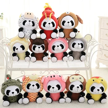 1db Cuki Panda Kínai Zodiákus Plüss Plüss Baba Játék, Kanapé, Születésnapi Ajándék, Dekoráció 2