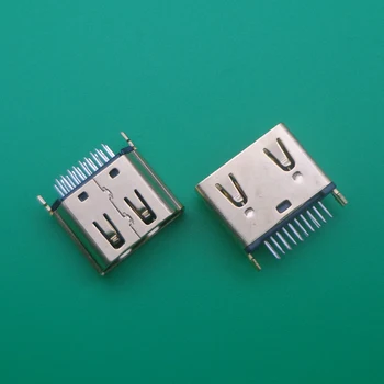 1DB Plug 19 pin-női felület, HDMI-kompatibilis Csatlakozó,2 sor (10pin 9pin) 180 fokos női socket javítás csere