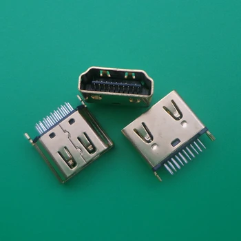 1DB Plug 19 pin-női felület, HDMI-kompatibilis Csatlakozó,2 sor (10pin 9pin) 180 fokos női socket javítás csere 2