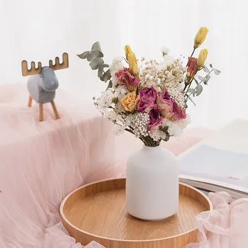 1set Szárított Természetes Virágok Tartósított Virágok Száraz Rose-Ne Felejtsd el Pamut Esküvői Virág Dekoráció Otthon Szoba Tartozékok