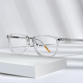 2020-Ban Új-Acetát Szemüveg Keret, Férfiak, Nők Tér Rövidlátás Receptet Optikai Szemüveg Keret, Átlátszó Luxus Márka Szemüveg 1