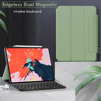 2021 iPad Pro 12.9 Mágneses Billentyűzet Esetben Edgeless Fedezni iPad Pro 11 2020 2021 Levegő 4 Vezeték nélküli Billentyűzet-Ügy 1