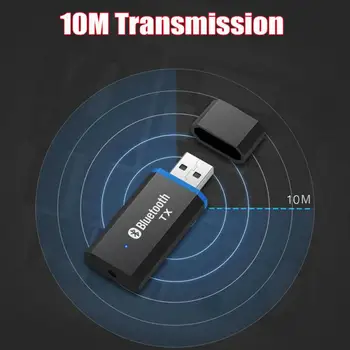 2021 Új 5.0-S Audio Receiver Adó Mini Sztereó AUX USB, 3,5 mm-es Jack A TV-készülék PC Fejhallgató Autó Vezeték nélküli Adapter Fekete Nagykereskedelmi