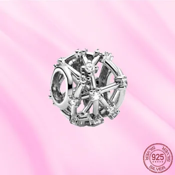 2021 Új 925 Sterling Ezüst divat Íj Szív alakú Charm medál Illik Eredeti Pandora Karkötő Nők DIY Ékszer ajándék 1