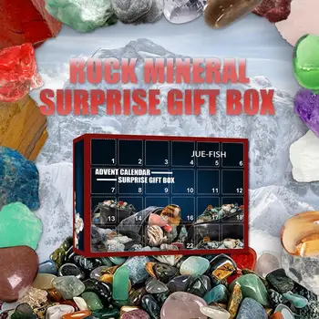 24 Rács Rock And Ásványi Gyűjtemény Karácsonyi Dekoráció Tudomány Ajándék Gyerekeknek Navidad Natal Ajándékok Adventi Naptár Rock Gyűjteni Készlet 2
