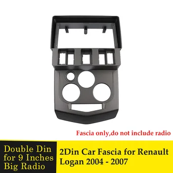 2Din Autó Fascia Keret 9inches Audio Adapter Felszerelése Dash Trim Facia Panel, Rádió, DVD-Lejátszó Keret Renault Logan L90 2004-2007 1