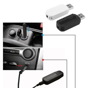 3.5 mm Jack, USB-Bluetooth-kompatibilis AUX Vezeték nélküli Autó Audio Receiver A2DP Zene Vevő Adapter For Android/IOS Mobil Telefon 2