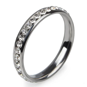 316L Rozsdamentes Acél Gyűrű, Arany Színű Strasszos Burkolt Gyűrűk Karácsonyra Női & Férfi Gyűrű Ajándékok 2