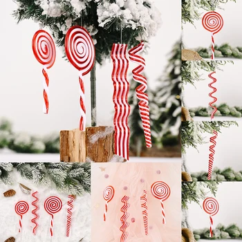 3D karácsonyfa Lóg candy cane Dekoráció, karácsonyfa medálok Party Díszek Gyermekek Ajándék Játék Medál 2