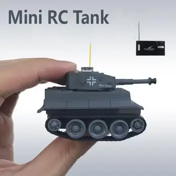 4 CSATORNÁS Mini RC Tank Autó Elektronikus Rádió, Mikro Modell Magas Szimuláció Távirányító Elektronikus Tigris Tank Fiú Ajándékok, Játékok fiúknak 1